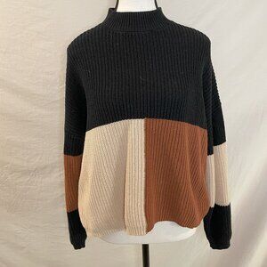 Colorblock Oversized Sweater